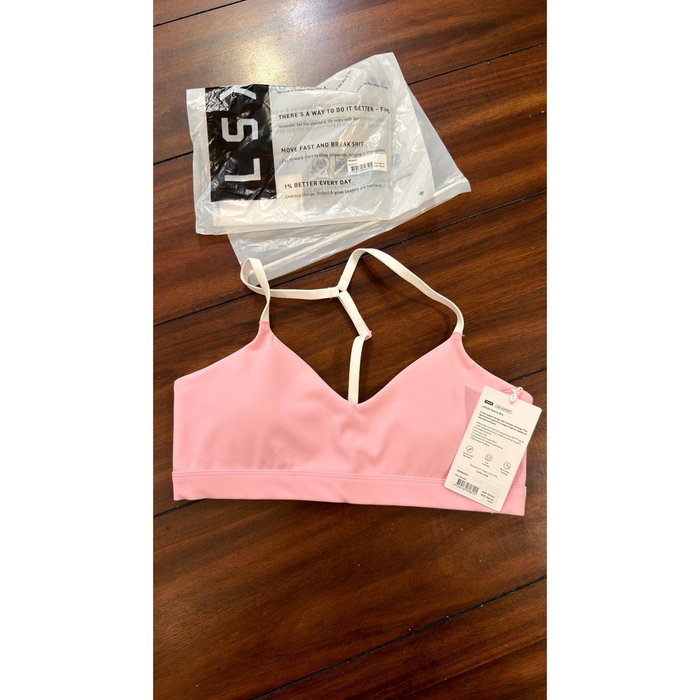 LSKD Infinity Sports Bra Pink Rose Low Support V-Neck Womens Medium NEW NWT - Picture 14 of 16